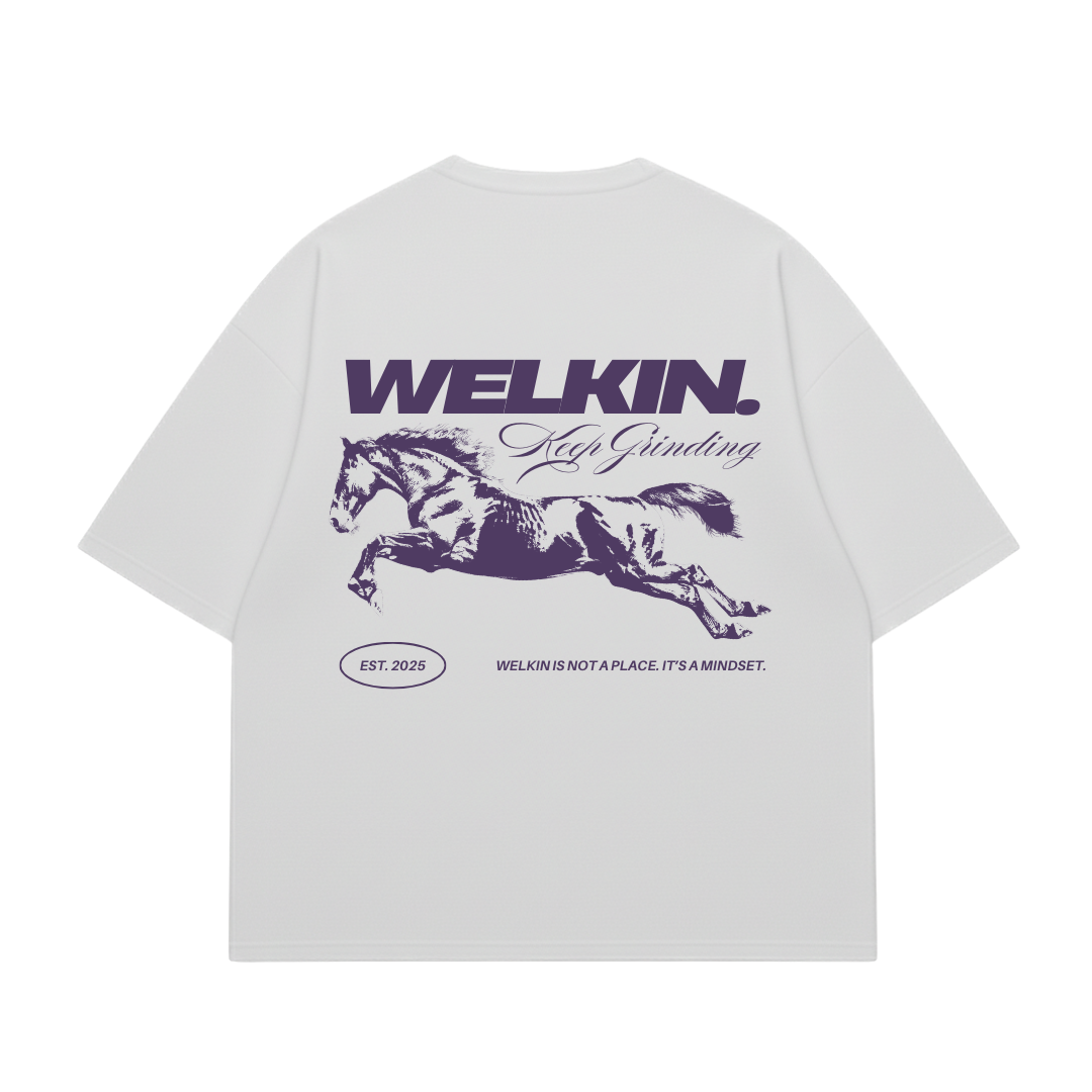 RELENTESS HORSE TEE - WHITE