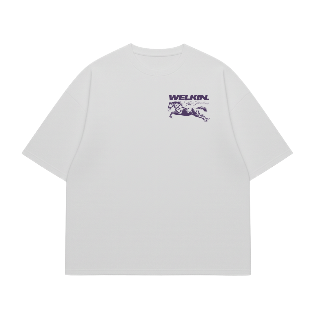 RELENTESS HORSE TEE - WHITE
