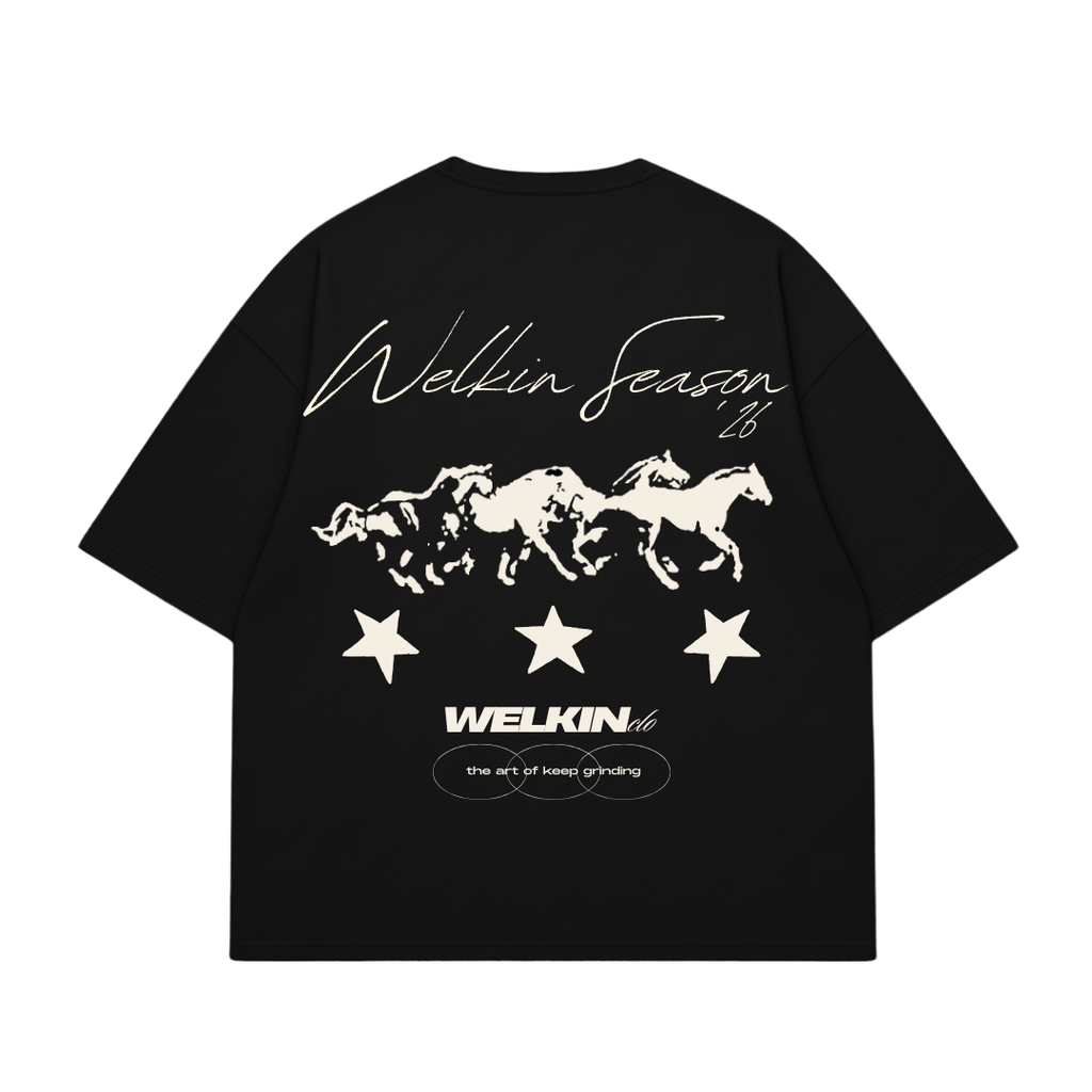 BORN TO RUN BOXY TEE - BLACK