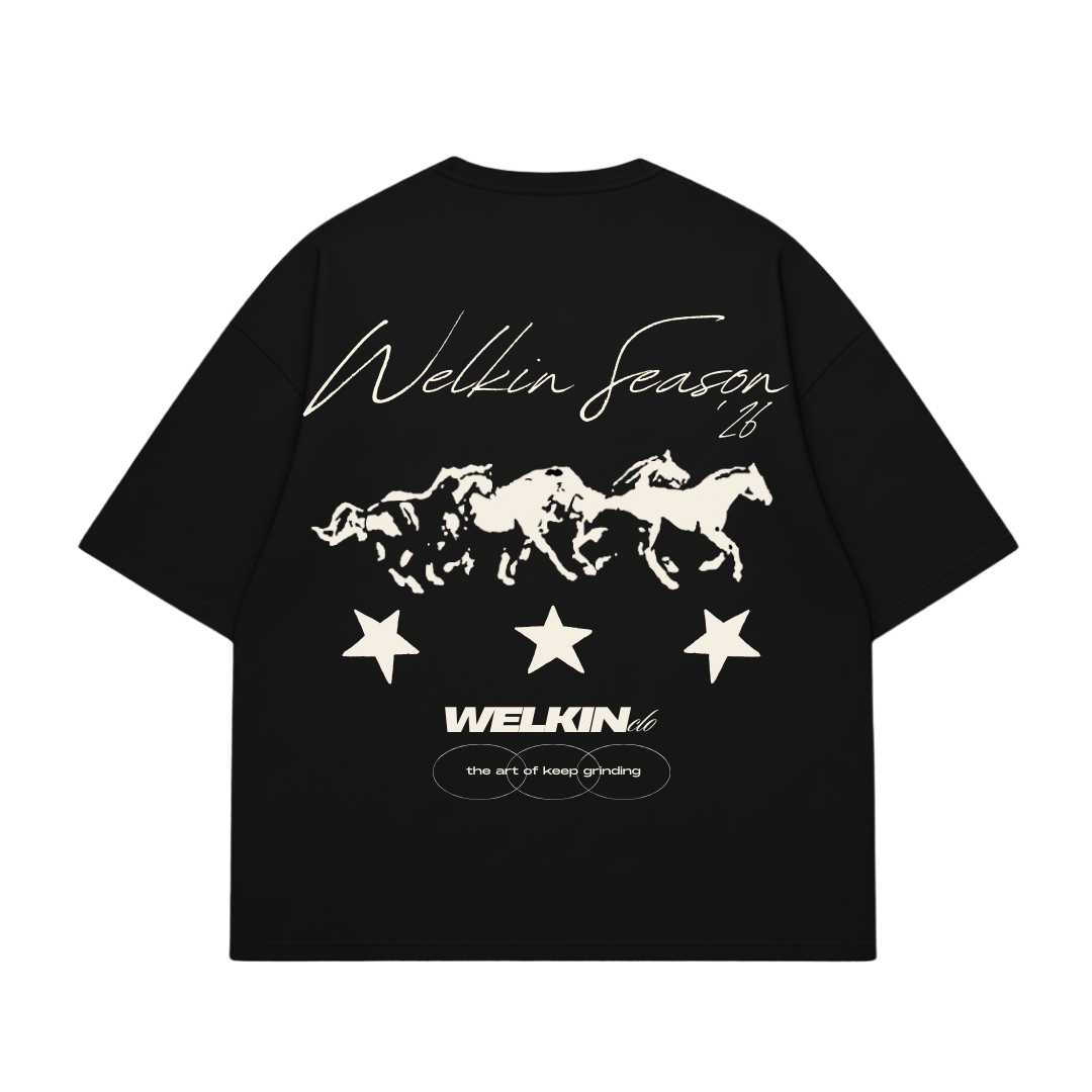 BORN TO RUN BOXY TEE - BLACK