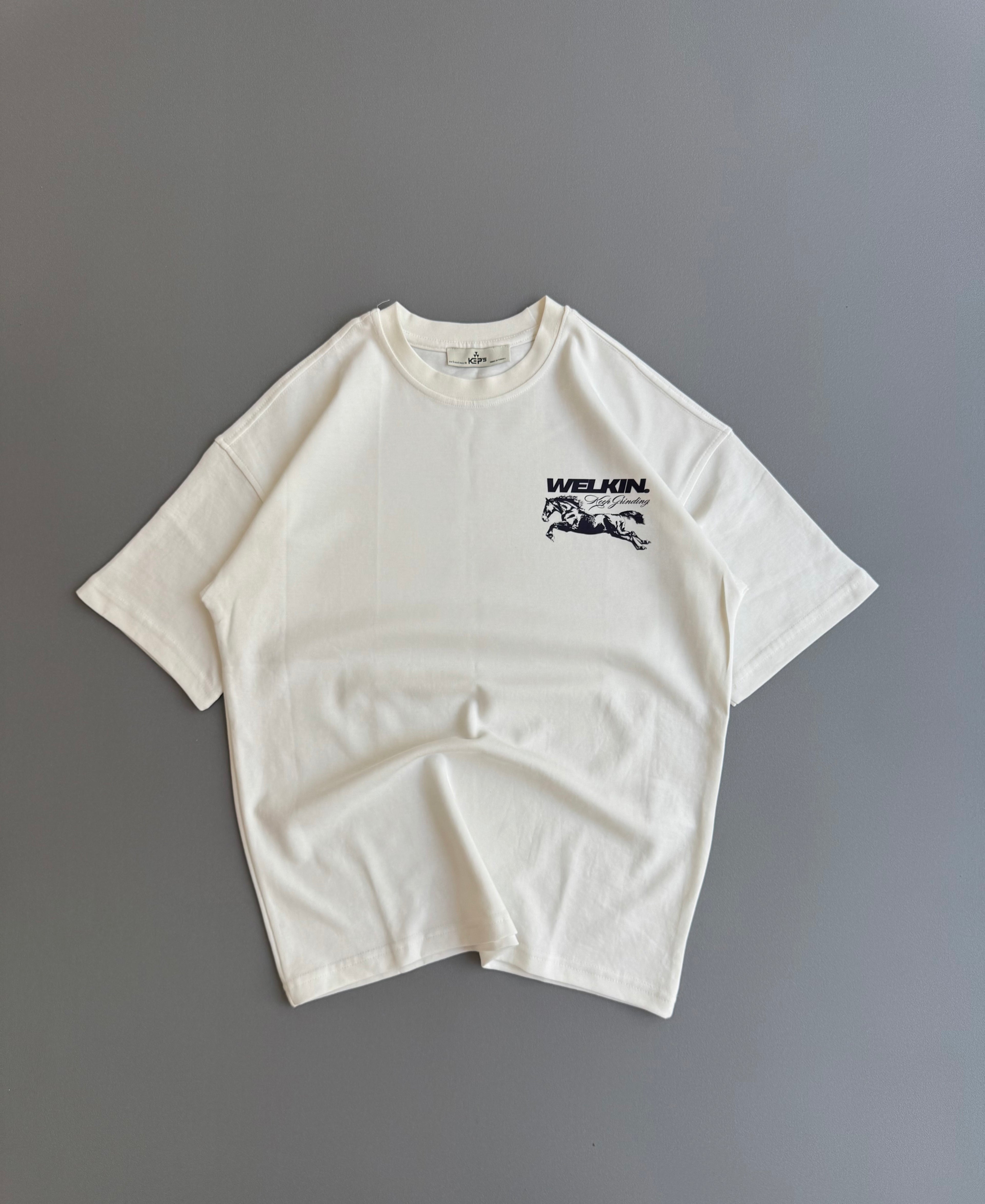 RELENTESS HORSE TEE - WHITE