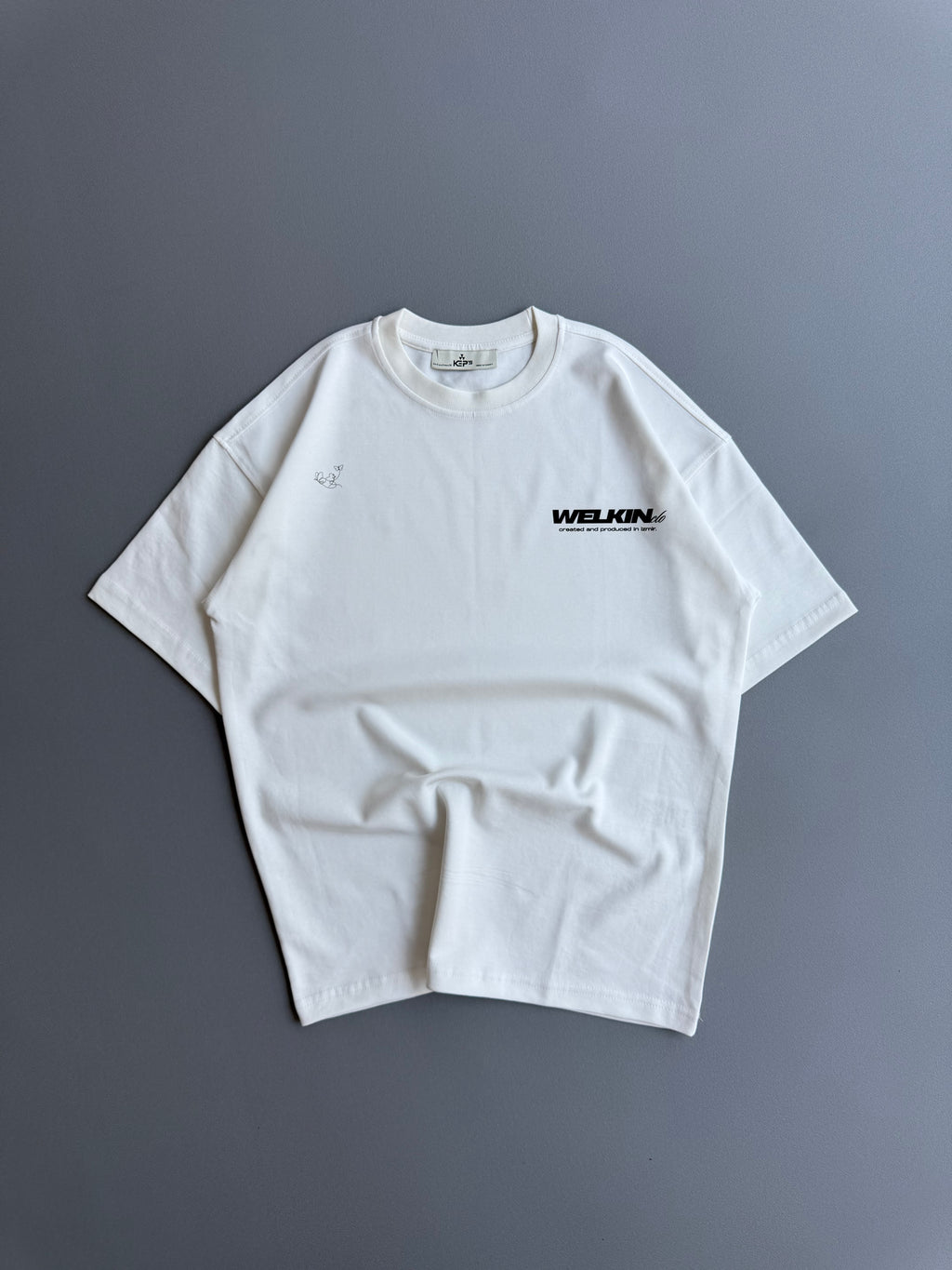 FLUTTER BOXY TEE - WHITE