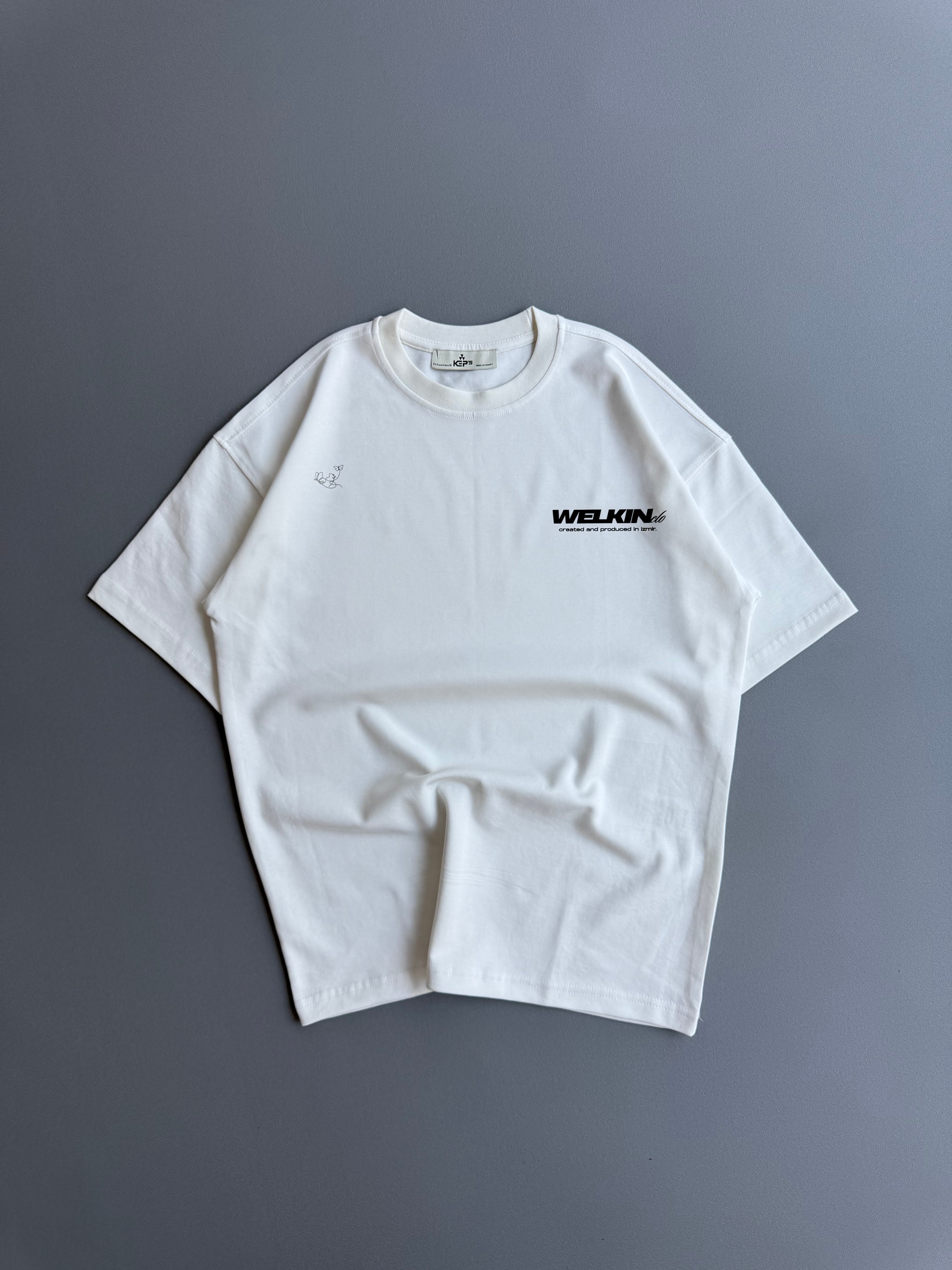 FLUTTER BOXY TEE - WHITE